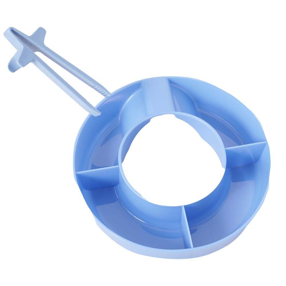 Plato para Vaso Farma Hogar con Palillos Celeste