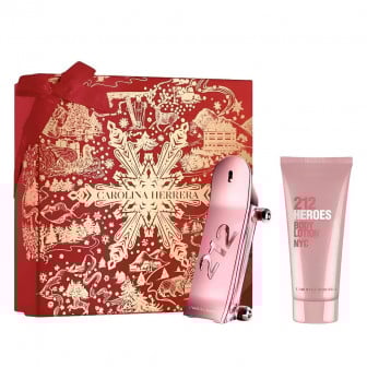Cofre Carolina Herrera Perfume 212 Heroes Her 80 ml + Loción Corporal 100 ml