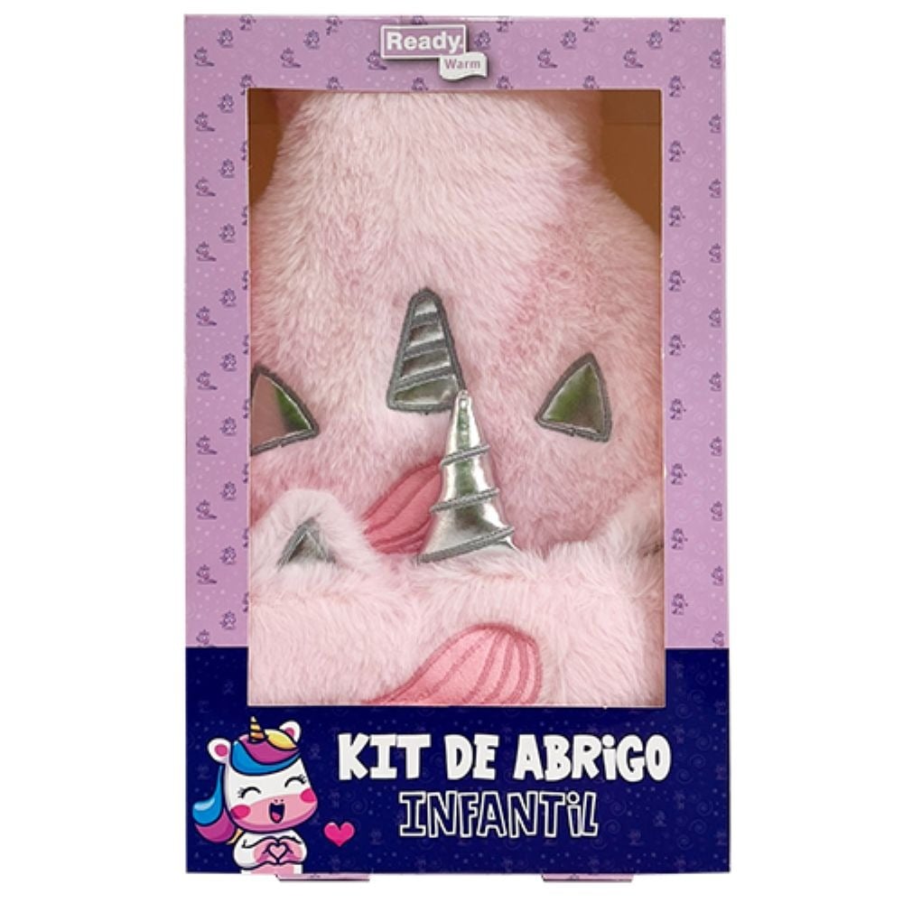 Kit De Abrigo Readywarm Unicornio Bolsa de Agua Caliente con Funda 1 l + Antifaz