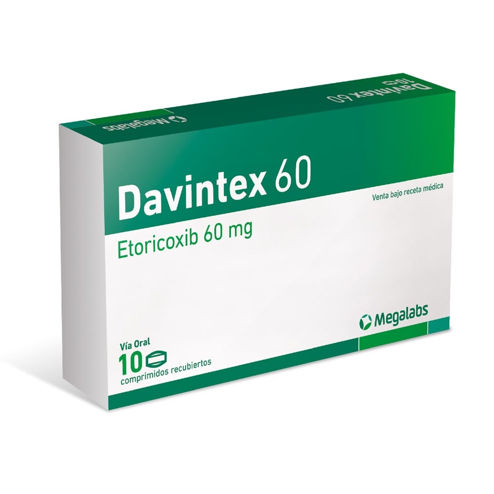 Davintex 60 mg 10 Comprimidos Recubiertos