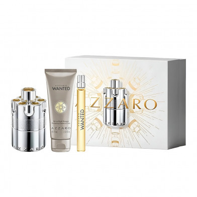 Cofre Azzaro Perfume Wanted Men EDP 100 ml + Gel de Ducha 75 ml + Mini Talla 10 ml