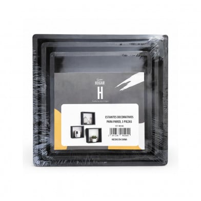 Cajas Decorativas Farma Hogar Negras 3 Unidades