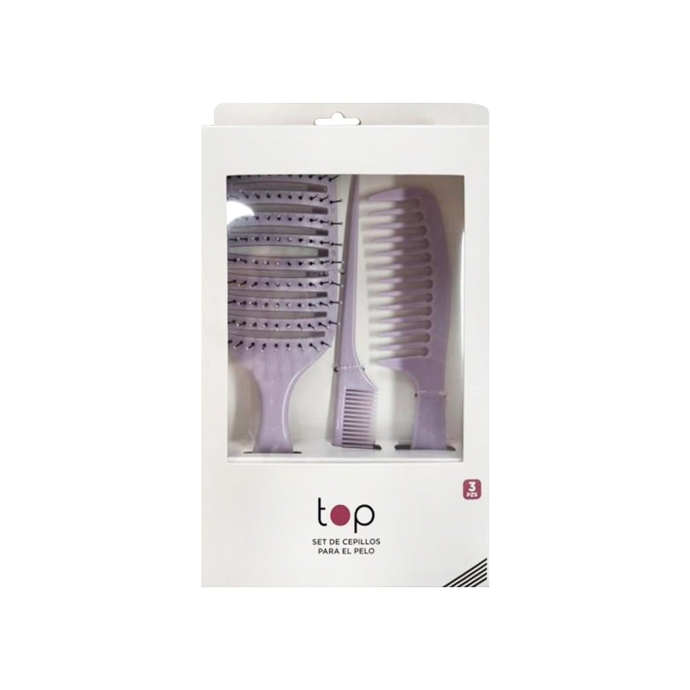 Set Top de 3 Cepillos Lila