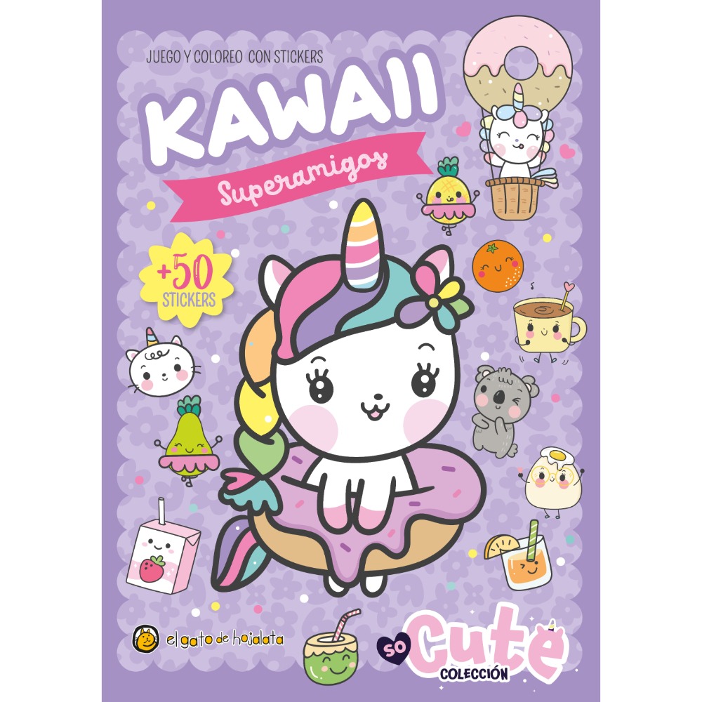 Libro Kawaii superamigos con stickers