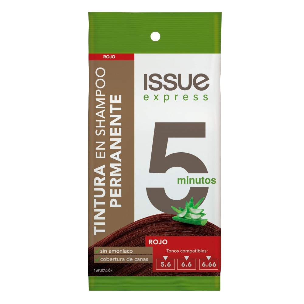 Tinta en Shampoo Issue 5 Minutos Rojo
