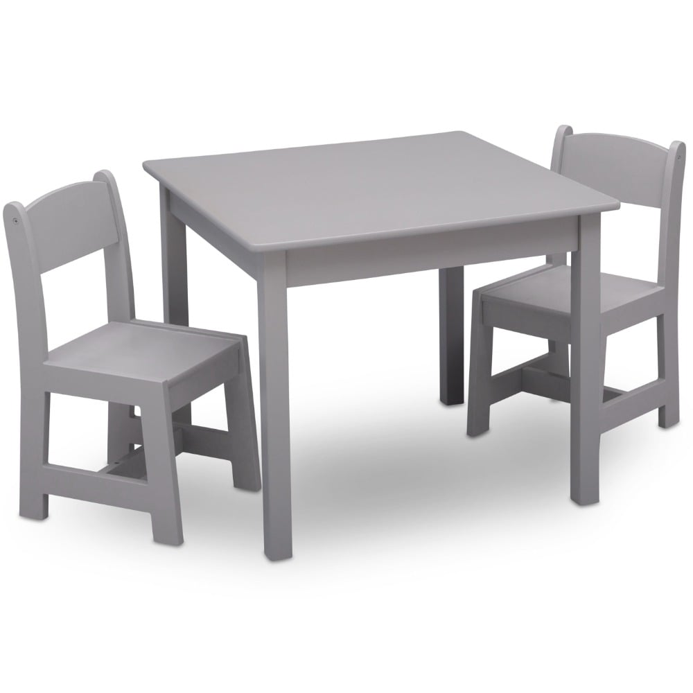 Juego de Mesa y Sillas Option Be Infantil Gris