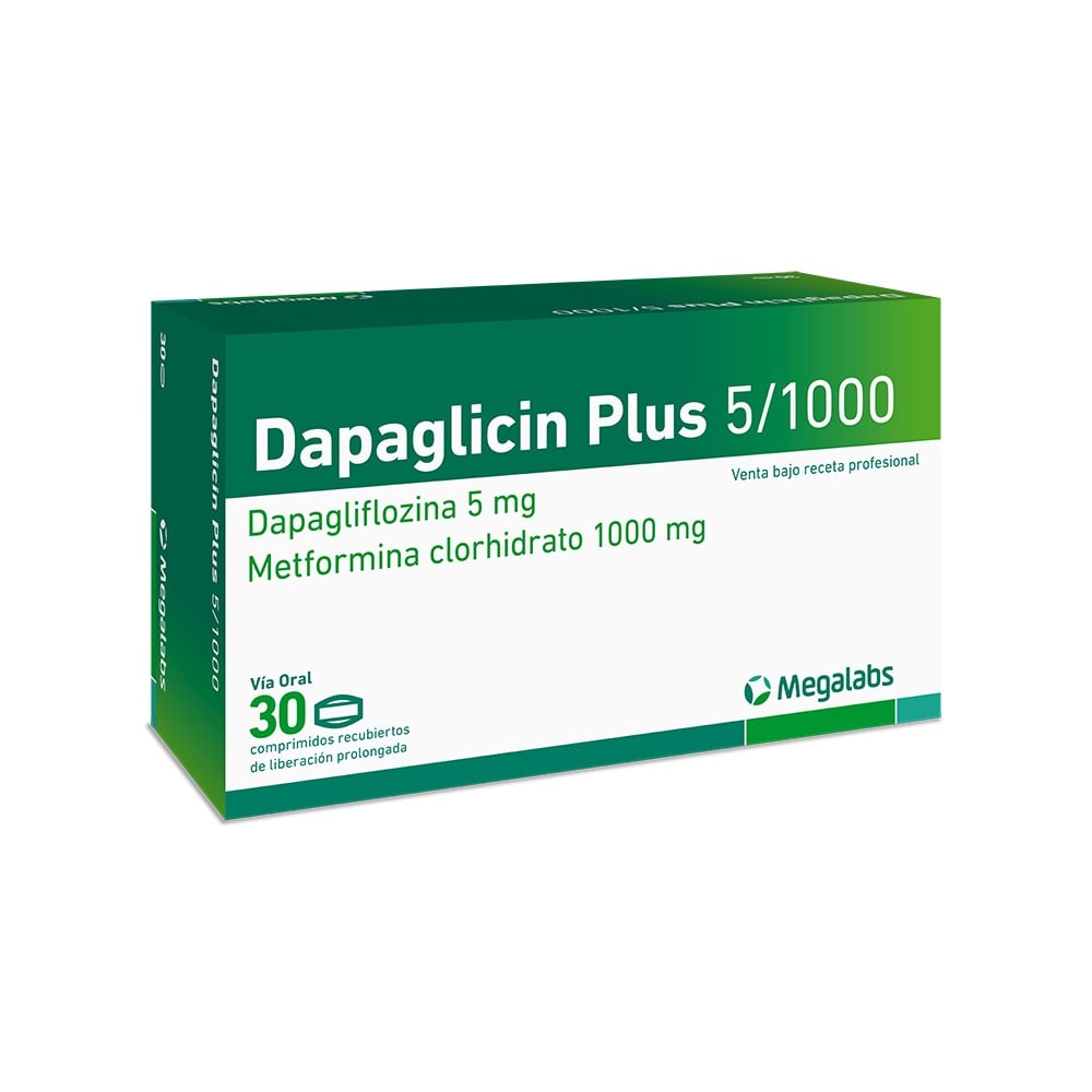 Dapaglicin Plus 5/1000 mg 30 Comprimidos Recubiertos LP
