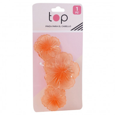 Pinza para el Pelo Top Flores Naranjas 1 Unidad