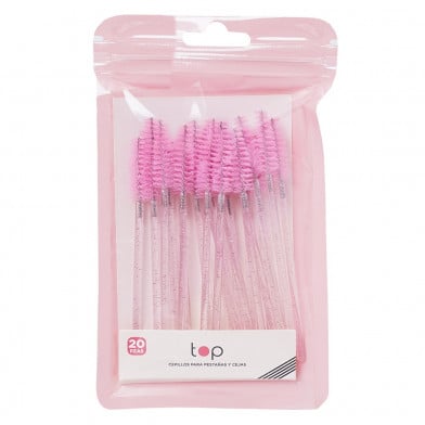 Cepillo para Pestañas Top Rosa 20 Unidades