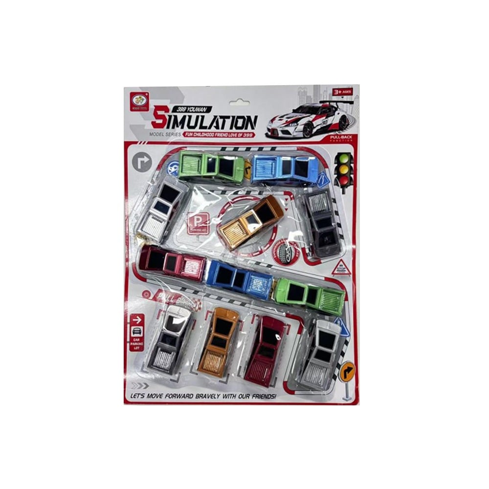 Set de Juego de Autos Metalizados 12 Unidades