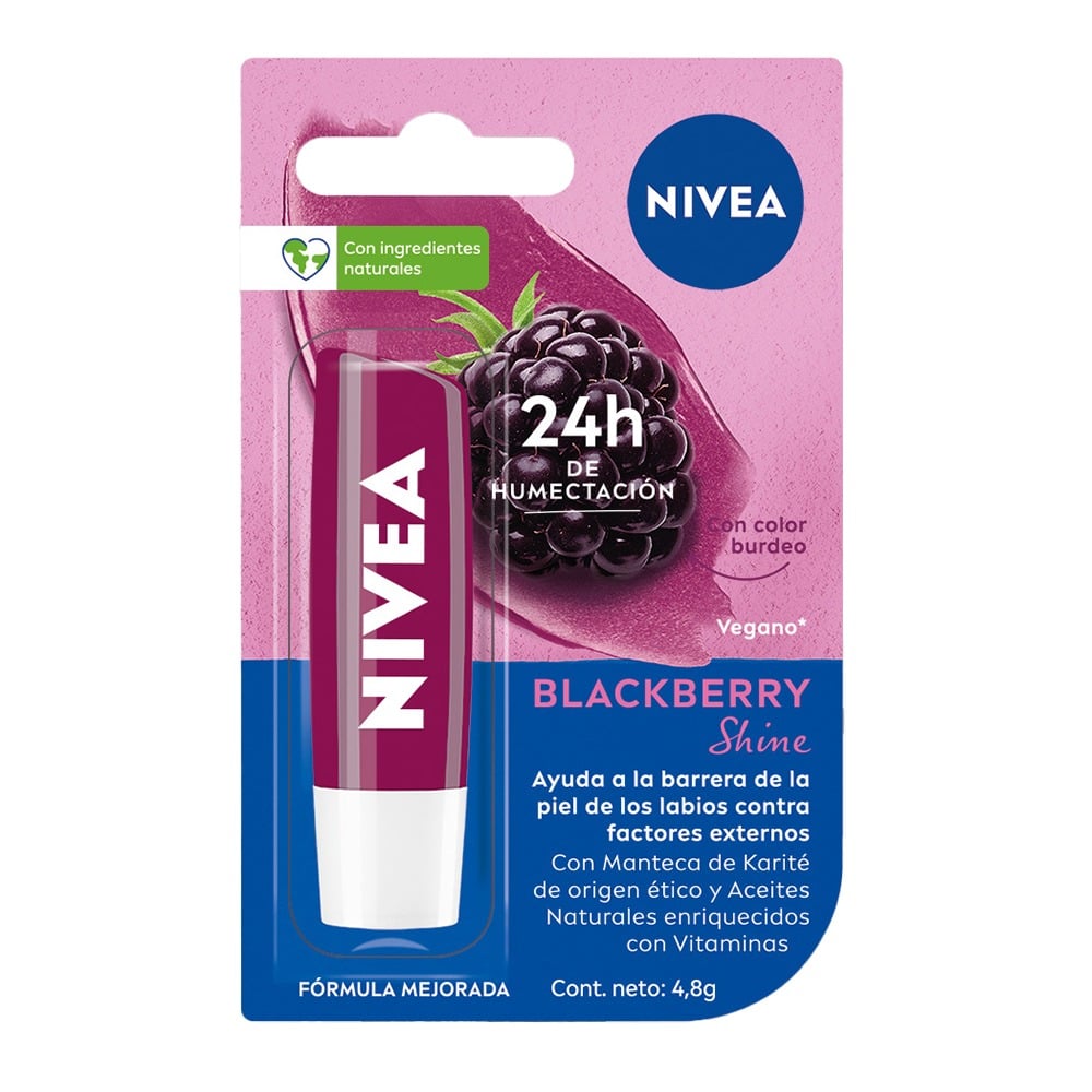 Bálsamo Labial Nivea Blackberry Shine 4.8 g 