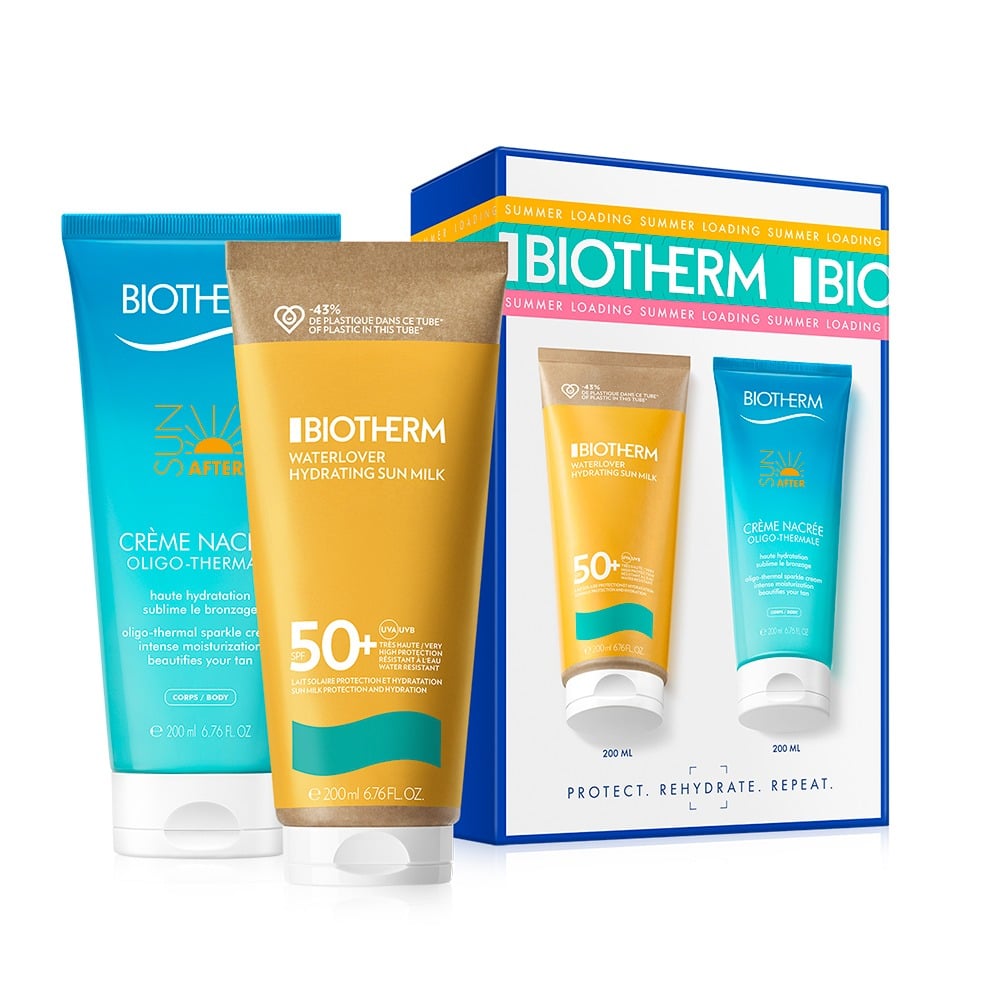 Cofre Biotherm Rutina Verano 2025 Leche Solar Waterlover FPS50+ 200 ml + Crema Oligo-Thermale 200 ml 
