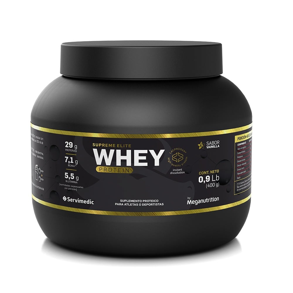 Suplemento Whey Protein Servimedic Sabor Vainilla 400 g