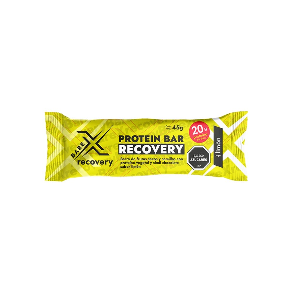 Barra Proteica BareX Recovery Limón 45 g 