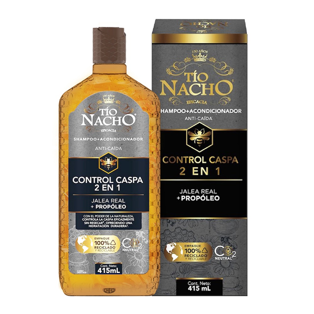 Shampoo + Acondicionador Tío Nacho Control Caspa 2 en 1 415 ml