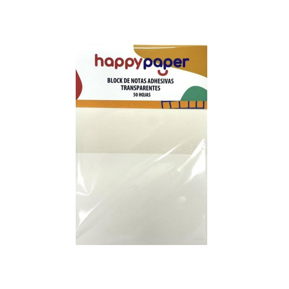 Notas Adhesivas Happy Paper Transparentes 50 Hojas