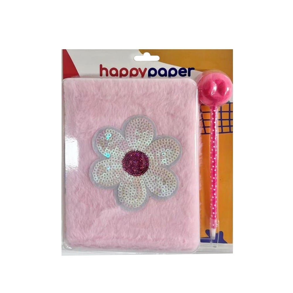 Set Libreta y Lapicera Happy Paper Flor