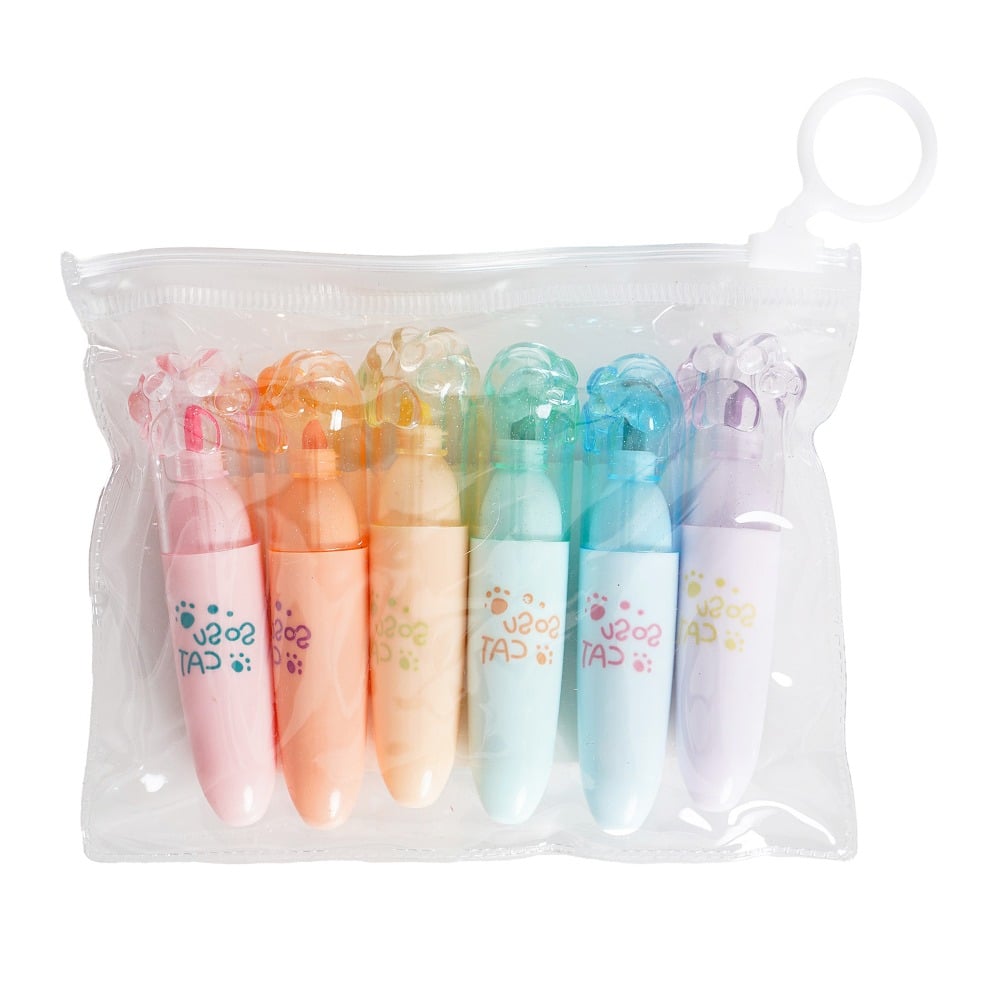 Set de Resaltadores Happy Paper Gato 6 Unidades