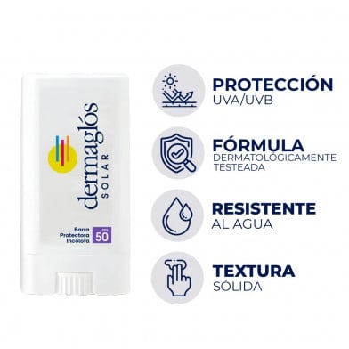 Protector Solar Dermaglós en Barra FPS50+ 14 g