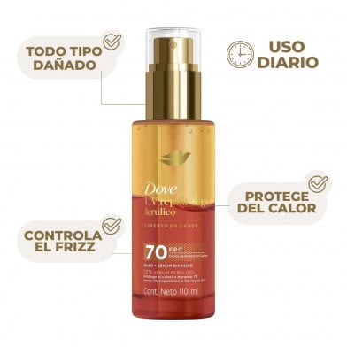 Tratamiento Dove Óleo Bifásico UV Repair & Glow 110 ml