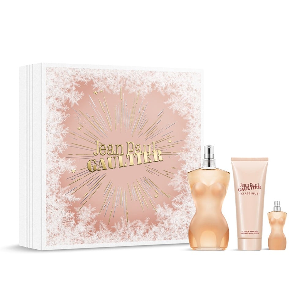 Cofre Jean Paul Gaultier Perfume Classique Femme EDT 100 ml + Mini Talla 10 ml + Loción Corporal 75 ml