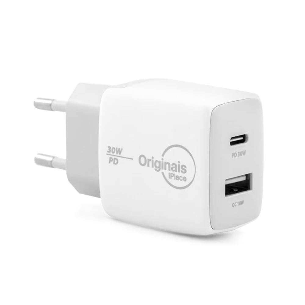IPLACE CARGADOR PARED 30W USB-C / USB-A