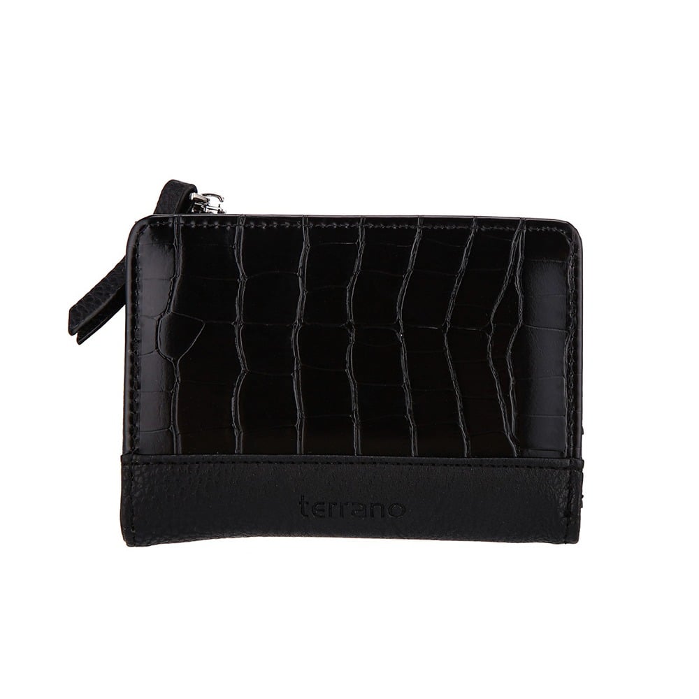 Monedero Terrano Brasil Croco Negro