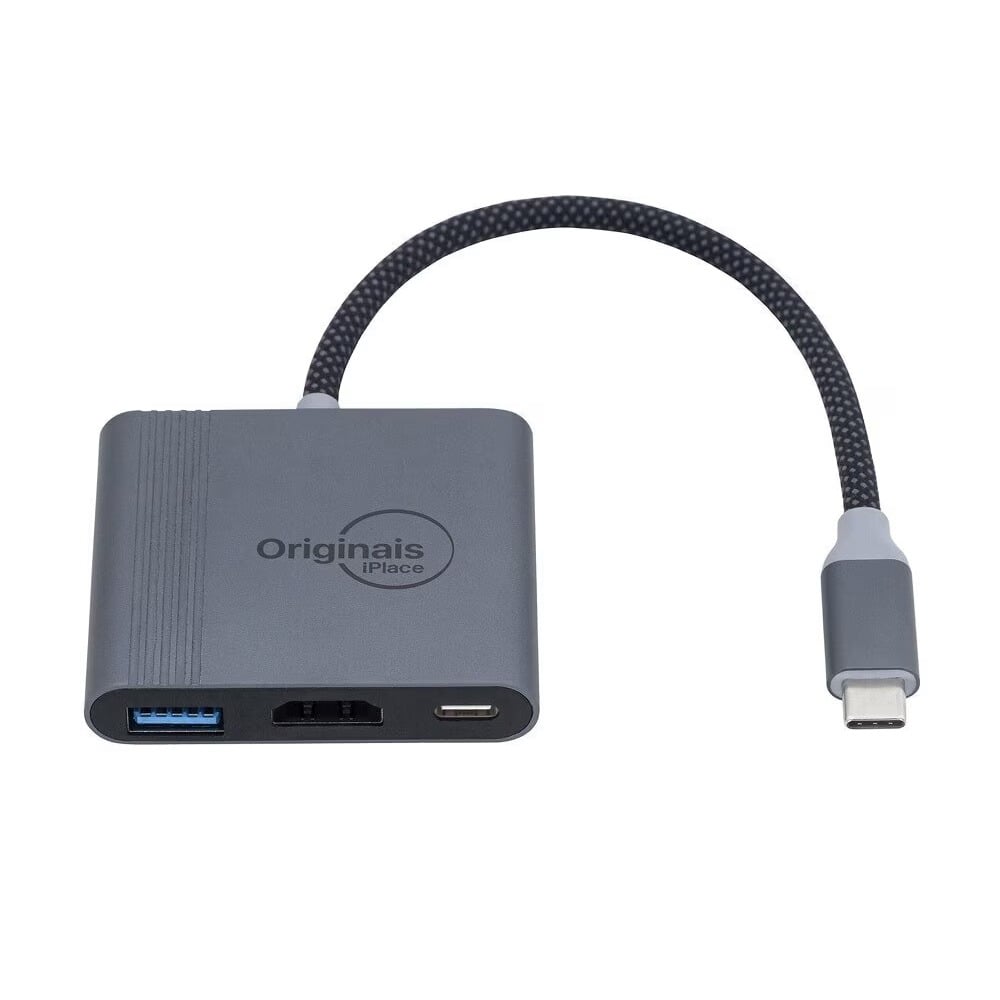 Adaptador Multipuerto Originales iPlace 3 en 1