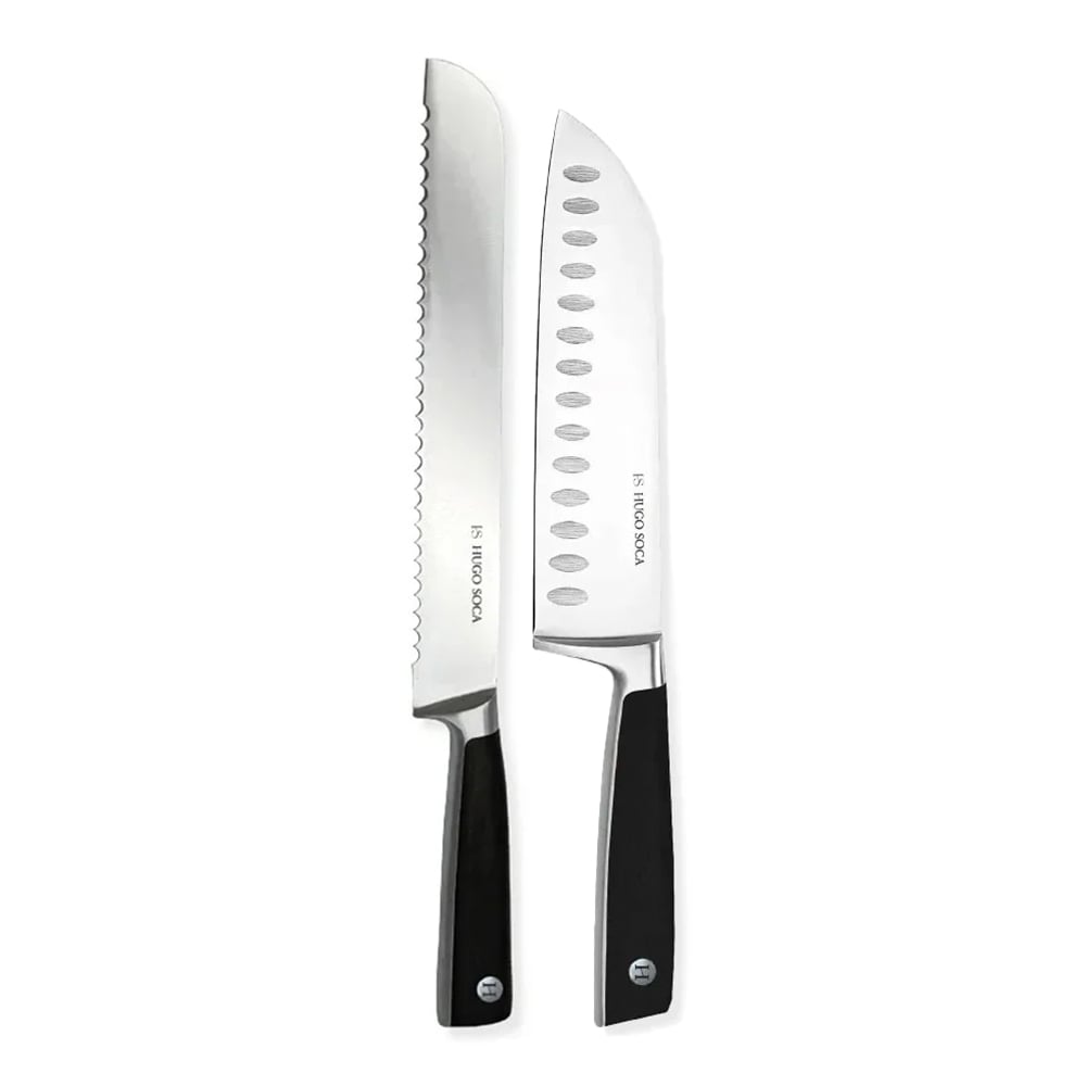 Combo Hugo Soca Cuchillo de Pan y Cuchillo Santoku Grande