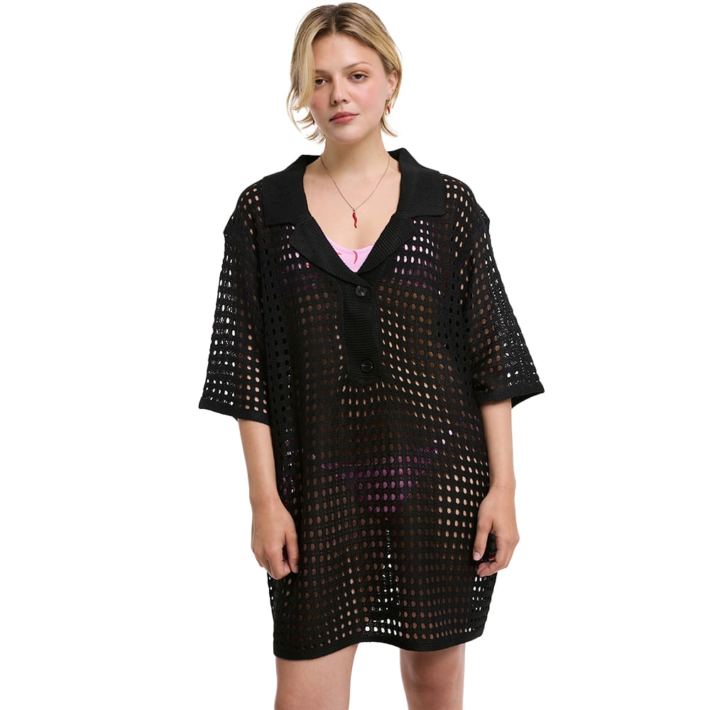 Vestido Balbina Pimentón Negro Talle G