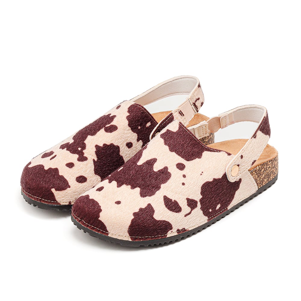 Zueco Pimentón Jun Cow Print Talle 38