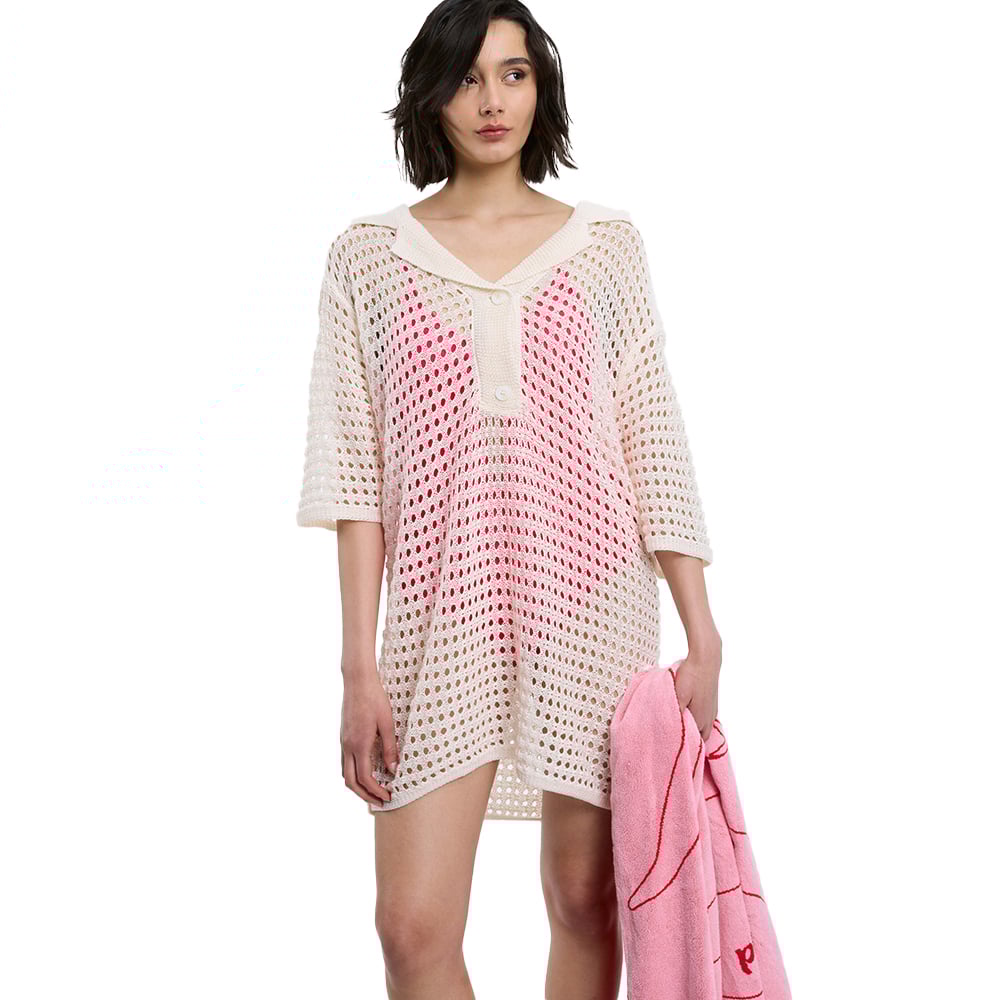 Vestido Balbina Pimentón Blanco Talle G