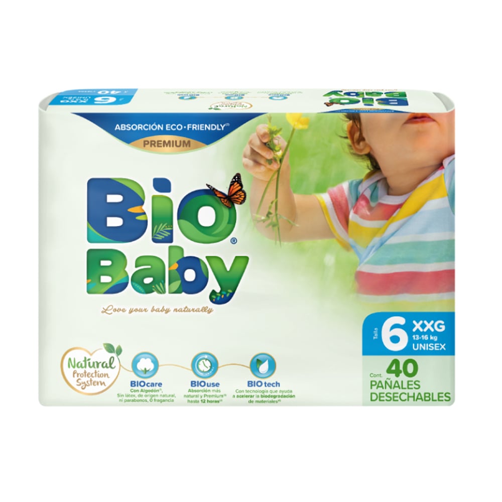 Pañales BioBaby XXG 40 Unidades