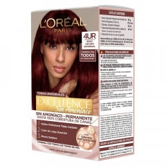 Tinta L'Oréal Paris Excellence sin Amoníaco N°4UR Rojo Oscuro Universal