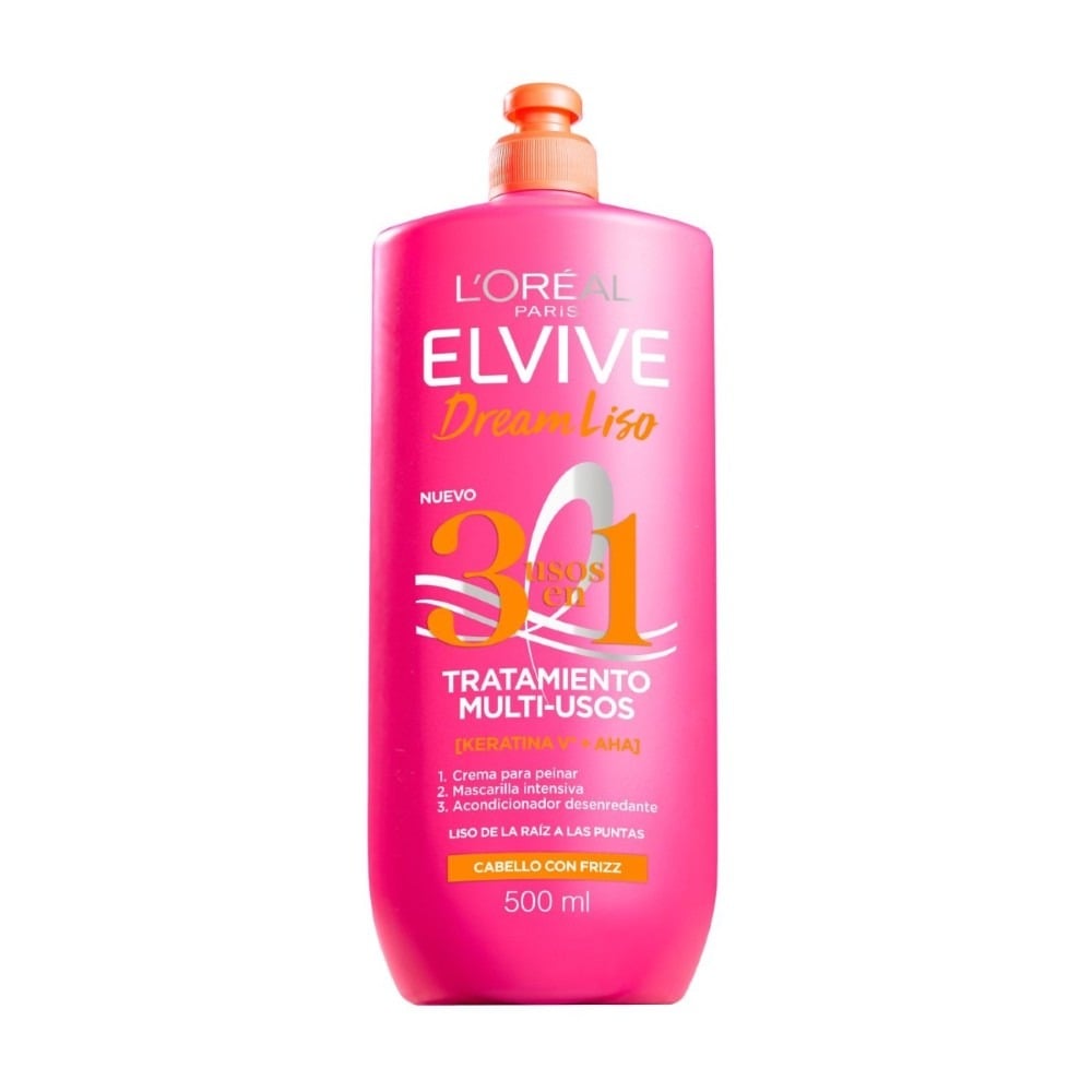Crema para Peinar Elvive Dream Liso 3 en 1 500 ml