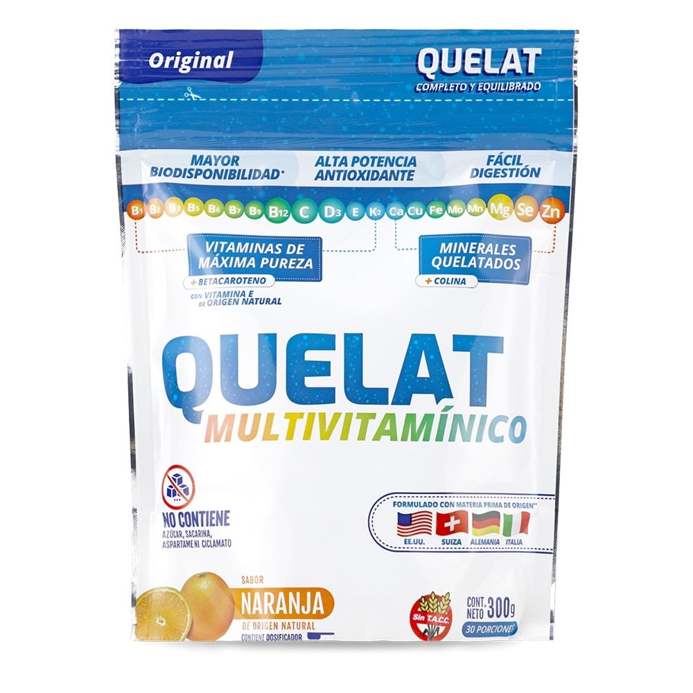 Suplemento Quelat Multivitamínico Sabor Naranja 300 g