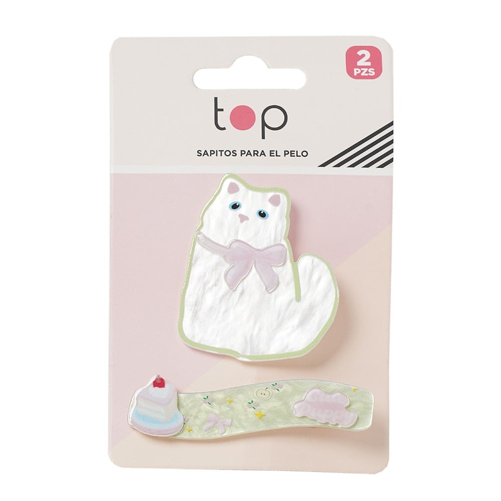 Broche para el Pelo Top Gato 2 Unidades