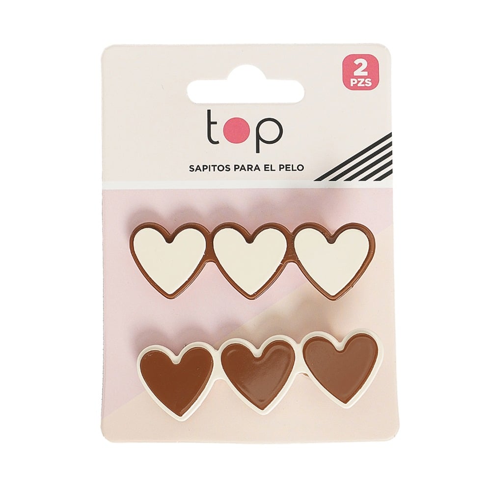 Broches para el Pelo Top Corazones 2 Unidades