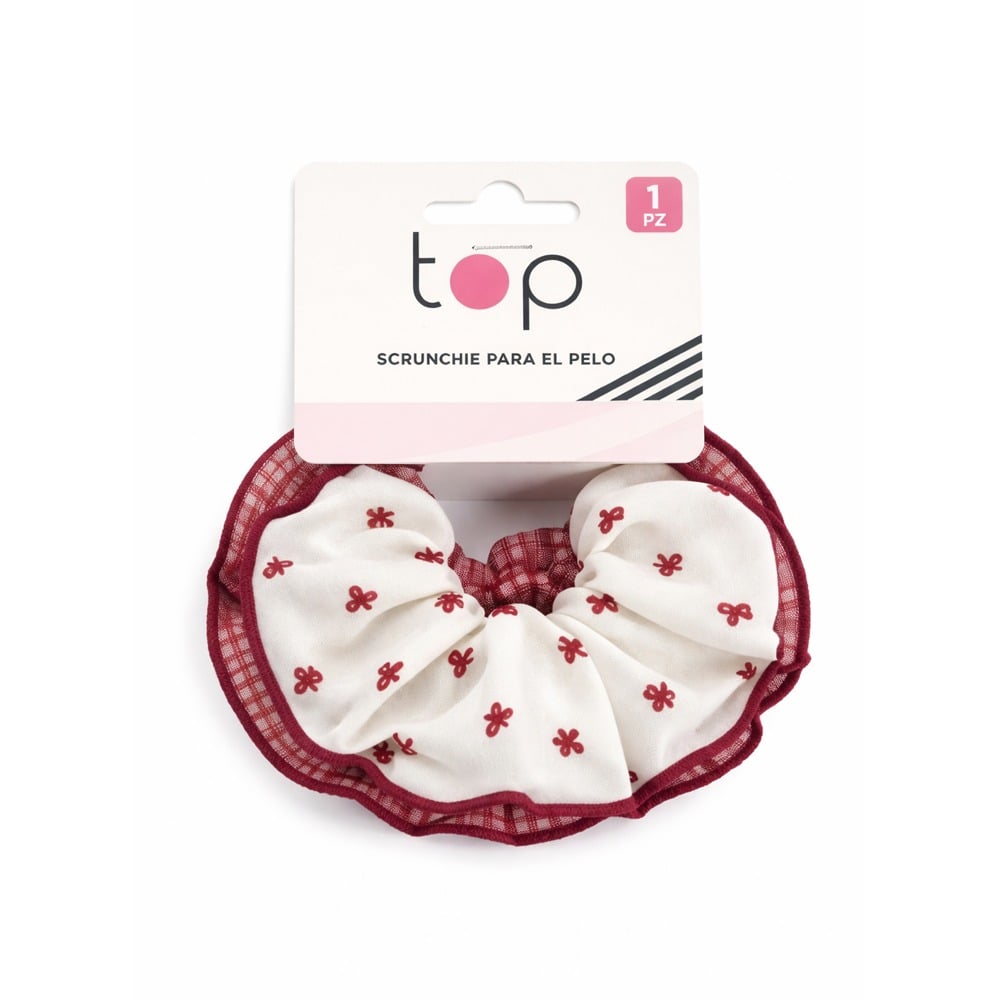 Gomita Scrunchie para el Pelo Top Rojas 1 Unidad Diseños Surtidos