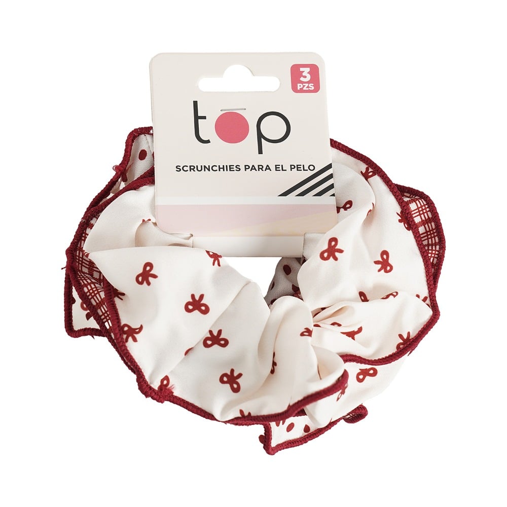 Gomita Scrunchie para el Pelo Top Rojas 1 Unidad Diseños Surtidos
