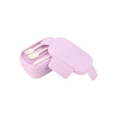 Lunchera con Cubiertos Terrano Doble Lila