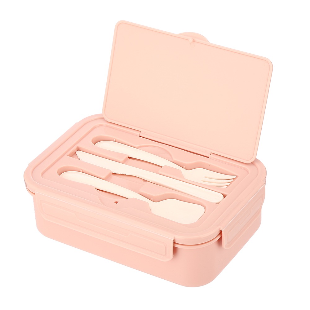 Lunchera con Cubiertos Terrano Rosa