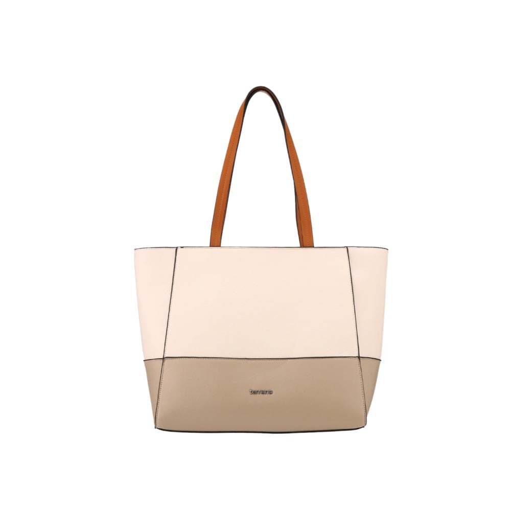 Bolso Terrano Eva Combinado Beige/Taupe 