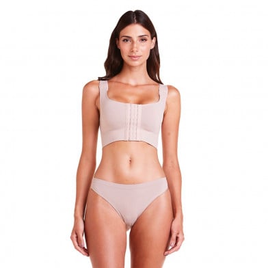Soutien Postquirúrgico Plie Alta Compresión Breteles Anchos Beige Talle G