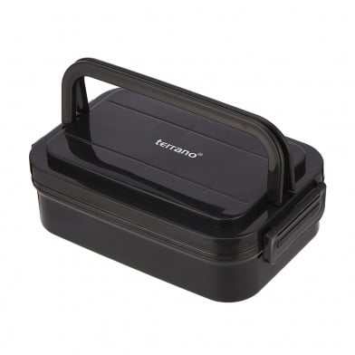 Lunchera con Cubiertos y Asa Terrano Pick Box Negra