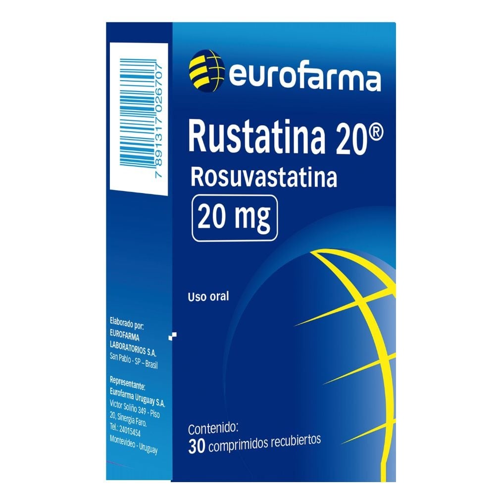 Rustatina 20 mg 30 Comprimidos Recubiertos