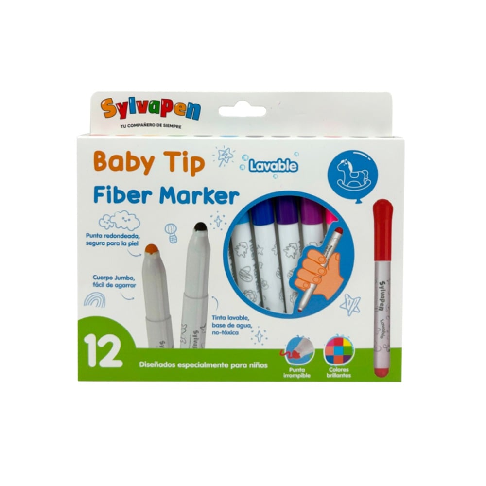 Marcadores Lavables Sylvapen Babytip 12 Unidades