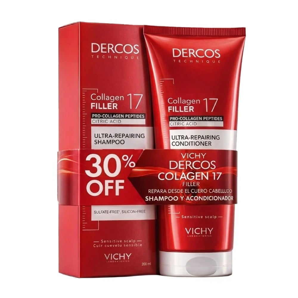 Pack Dercos Collagen Filler 17 Shampoo 200 ml + Acondicionador 200 ml