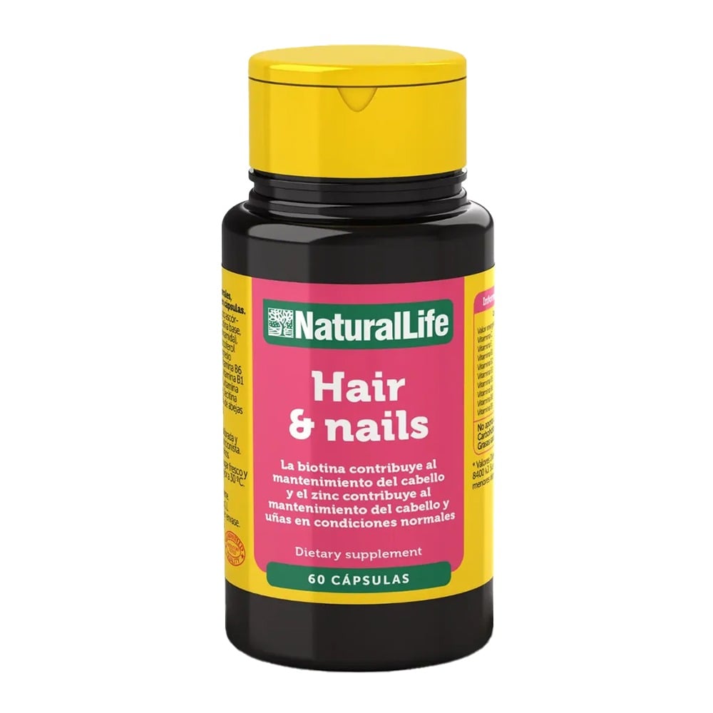 Suplemento Natural Life Hair & Nails 60 Cápsulas