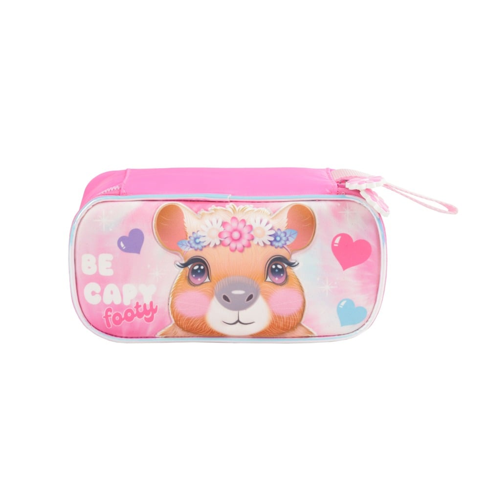 Cartuchera Footy Capibara Rosada